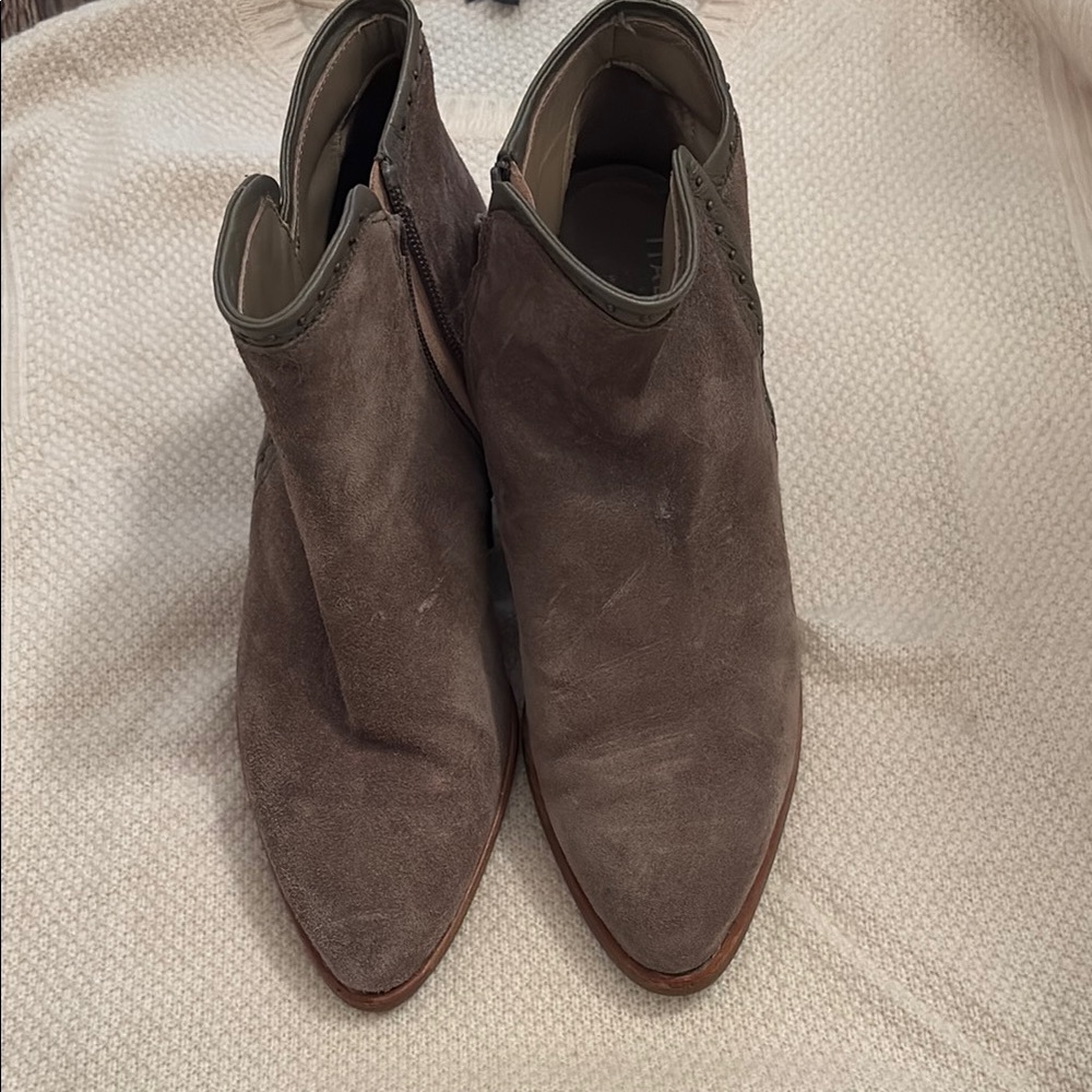 Stylish Suede Ankle Boots Waterproof Leather